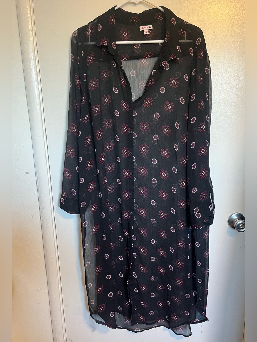 (3/$10) Bongo sheer duster length top